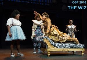 The Oregon Shakespeare Festival. 2016. The Wiz. Book by William F. Brown. Music and Lyrics by Charlie Smalls. Directed by Robert O'Hara.  Music Director: Darcy Danielson. Choreographer: Byron Easley. Scenic Design: Christopher Acebo. Costume Design: Dede M. Ayite. Lighting Design: Japhy Weideman. Sound Design: Lindsay Jones. Video Design: Jeff Sugg. Arranger and Associate Music Director: Kenny Seymour. Assistant Choreographer: Lauren E. J. Hamilton. Dramaturg: Julie Felise Dubiner. Voice and Text Director: Rebecca Clark Carey. Fight Director: U. Jonathan Toppo.